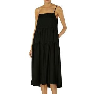 ENZA COSTA Tiered Midi Dress